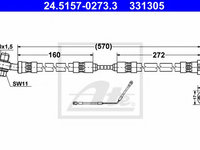 Furtun frana BMW X5 (E53) (2000 - 2006) ATE 24.5157-0273.3 piesa NOUA