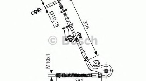 Furtun frana CITROEN C5 III BREAK ( TD ) 02/2