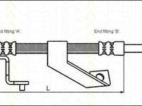 Furtun frana FORD ESCORT Mk VII (GAL, AAL, ABL), FORD ESCORT Mk VII limuzina (GAL, AFL), FORD ESCORT Mk VII combi (GAL, ANL) - TRISCAN 8150 16127