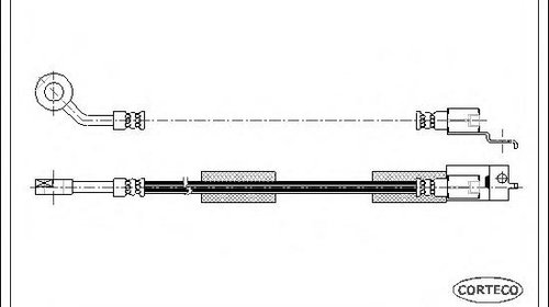 Furtun frana JEEP WRANGLER Mk II (TJ), JEEP W