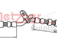 Furtun frana MAZDA 6 Station Wagon (GY) (2002 - 2007) METZGER 4110708 piesa NOUA