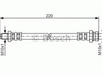 Furtun frana MITSUBISHI L 300 bus (P0_W, P1_W, P2_W) (1986 - 2016) Bosch 1 987 476 345