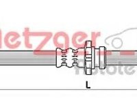 Furtun frana NISSAN ALMERA TINO (V10) - METZGER 4110383