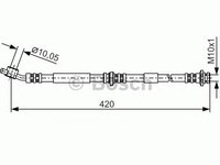 Furtun frana NISSAN PRIMERA (P11) - OEM - MAXGEAR: 52-0156 - W02239895 - LIVRARE DIN STOC in 24 ore!!!