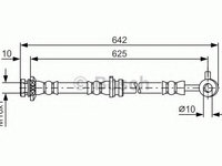 Furtun frana NISSAN X-TRAIL (T31) (2007 - 2013) BOSCH 1 987 481 573