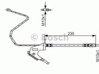 Furtun frana OPEL ASTRA G Hatchback (F48, F08) (1998 - 2009) BOSCH 1 987 481 161 piesa NOUA