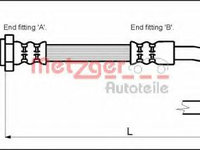 Furtun frana OPEL CORSA B (73_, 78_, 79_) (1993 - 2002) METZGER 4114679