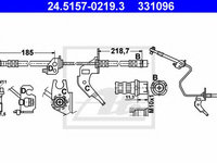 Furtun frana OPEL MERIVA (2003 - 2010) ATE 24.5157-0219.3