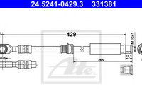 Furtun frana OPEL MERIVA B (2010 - 2016) ATE 24.5241-0429.3 piesa NOUA