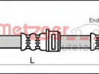 Furtun frana OPEL VECTRA B combi (31_) (1996 - 2003) METZGER 4112814