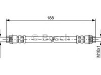 Furtun frana RENAULT CLIO II caroserie (SB0/1/2_) (1998 - 2016) Bosch 1 987 476 917