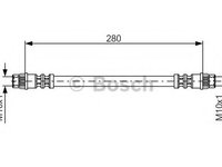 Furtun frana RENAULT LAGUNA I (B56_, 556_) (1993 - 2001) Bosch 1 987 476 517