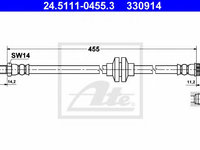 Furtun frana RENAULT MODUS / GRAND MODUS (F/JP0) (2004 - 2016) ATE 24.5111-0455.3 piesa NOUA