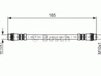 Furtun frana RENAULT MODUS / GRAND MODUS (F/JP0_) (2004 - 2016) Bosch 1 987 476 711