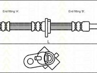 Furtun frana ROVER 800 cupe, ROVER 800 hatchback (XS), ROVER 800 (XS) - TRISCAN 8150 17206