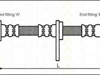 Furtun frana ROVER 800 cupe, ROVER 800 hatchback (XS), ROVER 800 (XS) - TRISCAN 8150 17205