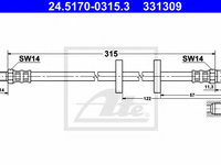 Furtun frana SEAT TOLEDO   (1L) (1991 - 1999) ATE 24.5170-0315.3