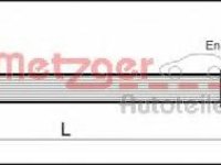 Furtun frana SEAT TOLEDO (1L), VOLVO S80 I limuzina (TS, XY), VOLVO V70 Mk II (SW) - METZGER 4110347