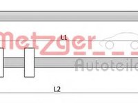 Furtun frana SMART ROADSTER (452), SMART ROADSTER cupe (452), SMART FORTWO cupe (450) - METZGER 4110995