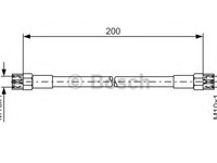 Furtun frana VOLVO V70   (LV) (1996 - 2000) Bosch 1 987 476 062