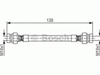 Furtun frana VW GOLF III 1H1 BOSCH 1987476400