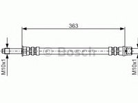 Furtun frana VW LT II caroserie (2DA, 2DD, 2DH) (1996 - 2006) BOSCH 1 987 476 295 piesa NOUA