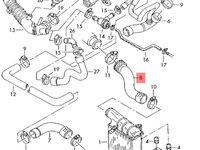 Furtun intercooler Audi A4 8E 2002 2003 1.8 T AVJ OEM 8E0145838D