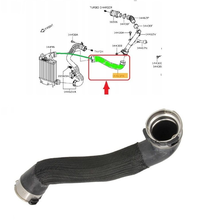 Turbo Intercooler Hose For Nissan Qashqai Renault Megane Scenic Kadjar 1.5 dCi