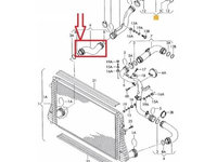 Furtun intercooler, supraalimentare Audi A3 2003-2013, Skoda Octavia 2004-2013, Superb 2008-2015, Vw Eos 2006-2015, Golf V 2003-2010, Jetta 2005-2010, Passat (B6) 2005-2010, Touran 2003-2010, diametru 60 mm, cauciuc, RapidAuto 6922PT-1