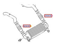 Furtun intercooler, supraalimentare Ford Fiesta 1995-2002, Focus 1998-2004, Transit Connect 2002-2006, diametru 49/49 mm, silicon, RapidAuto 3201PT-1