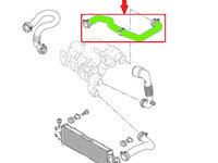 Furtun intercooler, supraalimentare Nissan Primastar 2001-2006, Opel Vivaro 2001-2006, Renault Trafic 2001-2006, diametru 44/49 mm, cauciuc, RapidAuto 6026PT-2