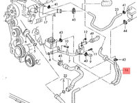 Furtun lichid racire motor 038121086F Audi A4 B6 Break 1.9 tdi 2002 AWX OEM 038121086F