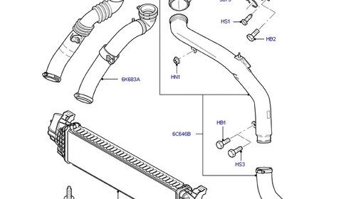 furtun mijlociu metalic intre turbo-intercooler pt ford focus 2 1.6tdc