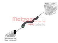 Furtun radiator 2420701 METZGER pentru Opel Astra