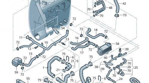 Furtun Radiator Am Vag Volkswagen Passat B6 2005-2010 1K0121156AF