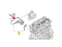 Furtun radiator Bmw Seria 1 E87/E88/E81/E82 2004-2011, Seria 3 E46 1998-2006, Seria 3 E90/E91/92/93 2005-2013, X3 E83 2004-2011, cauciuc, RapidAuto 2008PW-6