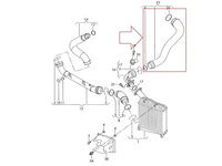 Furtun radiator intercooler Vw Touareg 2002-2010, material Cauciuc, RapidAuto 9580PT-1