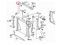 Furtun radiator Mercedes Sprinter 2000-2006, Sprinter 1995-2000, diametru 37/47 mm, cauciuc, inferior, RapidAuto 5062PW-1