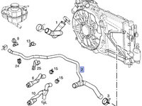 Furtun radiator Opel Astra G 1998-2009, diametru 20/30/33 mm, cauciuc, RapidAuto 5508PW-2