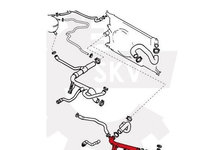 Furtun radiator Opel Vectra B 1995-1999, Vectra B 1999-2002, diametru 34/16/5/34 mm, plastic, RapidAuto 5517PW-3