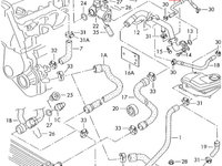 Furtun sistem racire motor Audi A4 B6 Sedan 2003 1.8T AVJ OEM 058121471B