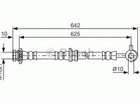 Furtun supracurgere combustibil 1 987 481 573 BOSCH pentru Nissan X-trail Renault Koleos