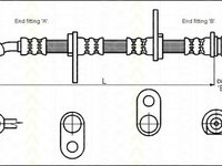 Furtun supracurgere combustibil 8150 10212 TRISCAN pentru Rover 200 Rover Cabriolet Rover 400 Honda Concerto Rover 45