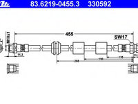 Furtun supracurgere combustibil 83 6219-0455 3 ATE pentru Vw Sharan Ford Galaxy Seat Alhambra