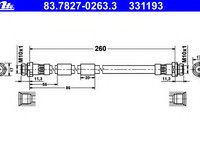 Furtun supracurgere combustibil 83 7827-0263 3 ATE pentru Ford Fiesta Ford B-max