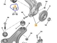 FUZETA COMPLETA Stanga -DR FATA CITROEN C ELISSE 1,2 VTI AN 2013-2018-PRODUS NOU ORIGINAL IN STOC