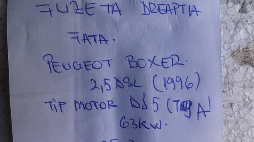 Fuzeta dr fata peugeot boxer 2.5dsl fab 1996 tip motor dj5[t9a] kw 63