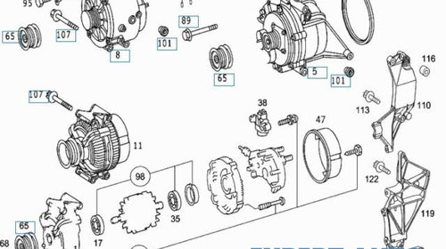 Garnitura etansare alternator Mercedes ML (19