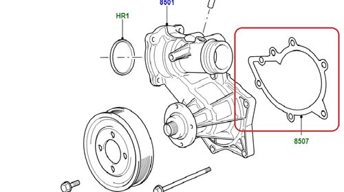 Garnitura pompa apa PET000050 Range Rover Vogue L322 M62 B44 4.4 V8 Petrol