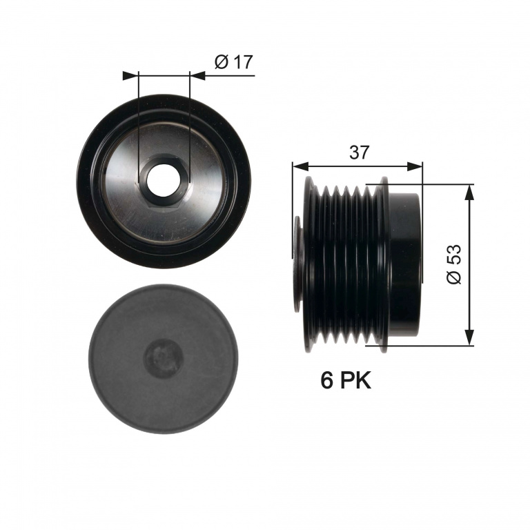 GATES Sistem roata libera, generator OAP7015 la DODGE CARAVAN (RG_) 2000 2001 2002 2003 2004 2005 2006 2007